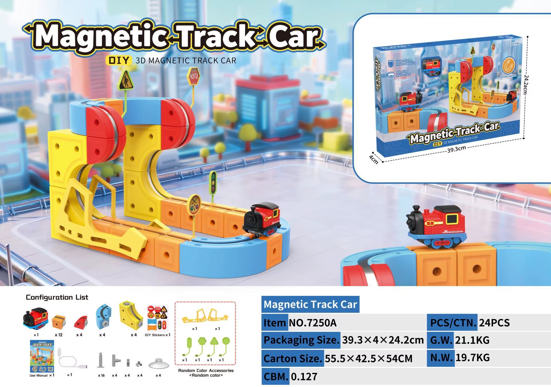 Electric Magnetic Levitation Train Set for Kids - Anti-Gravity DIY Assembly Magnetic Assembly Track Educational Toy for Boys