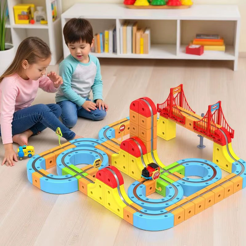 Electric Magnetic Levitation Train Set for Kids - Anti-Gravity DIY Assembly Magnetic Assembly Track Educational Toy for Boys