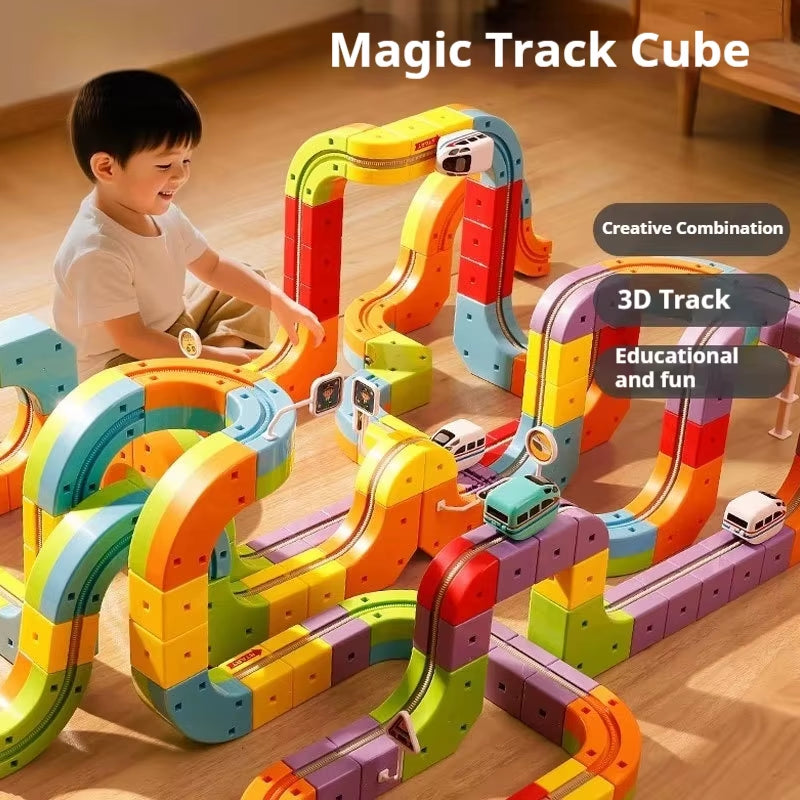 Electric Magnetic Levitation Train Set for Kids - Anti-Gravity DIY Assembly Magnetic Assembly Track Educational Toy for Boys